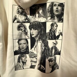 Cream Graphic Sweatshirt with Artistic Design